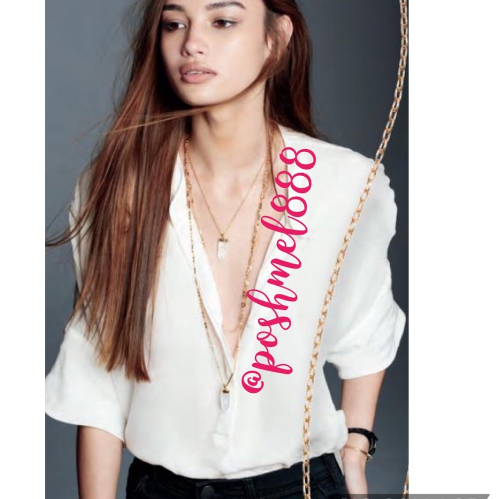 :: Stella & Dot💫Gold+QuartzAria Pendant Necklace Retired - Picture 10 of 12